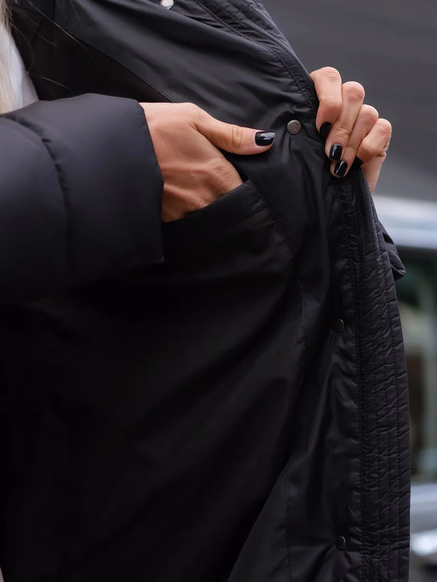 Women’s Long Oversized Quilted Hooded Coat
