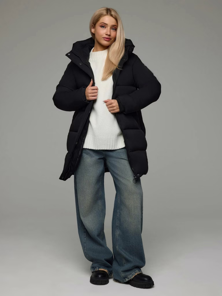 Women’s Belted Hooded Winter Coat