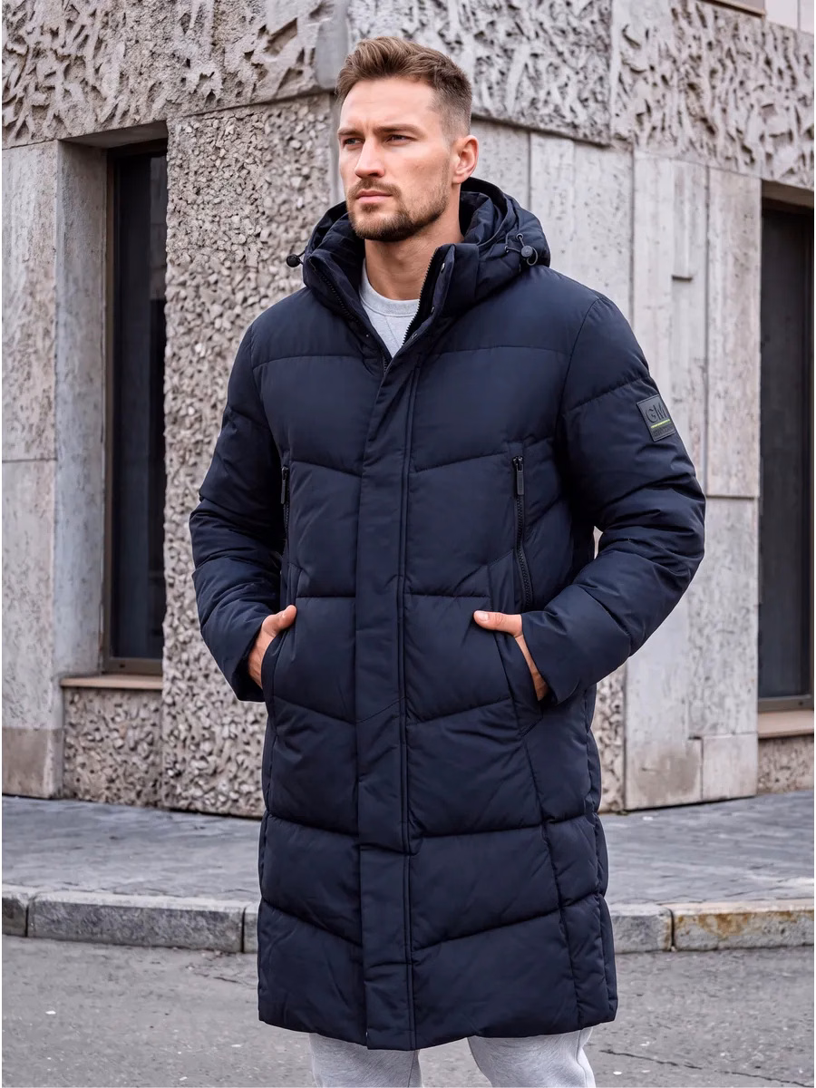 Men’s Oversized Hooded Quilted Down Jacket