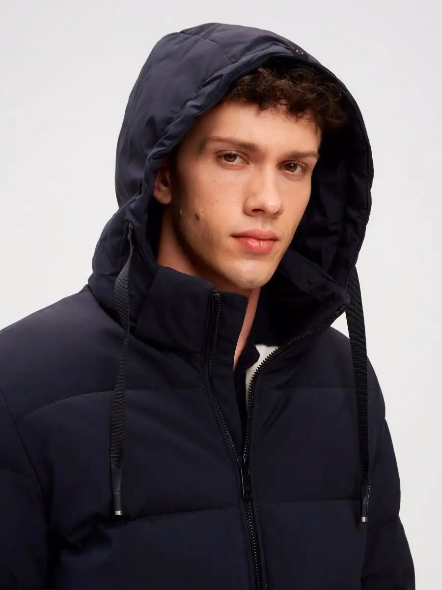 Men’s Oversized Longline Quilted Down Jacket