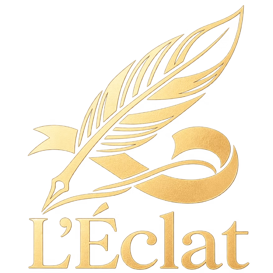 VogueSpring gold feather emblem logo